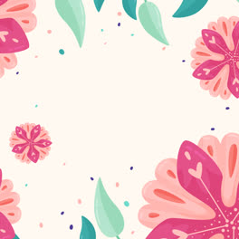 Motion-Graphic-of-Colorful-floral-background-with-flat-design