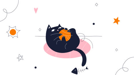 Motion-Graphic-of-Flat-international-cat-day-instagram-stories-collection