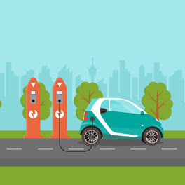 Motion-Graphic-of-Electric-car-background