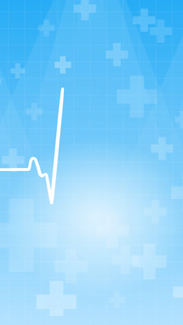 Motion-Graphic-of-Cardiogram-on-a-blue-background