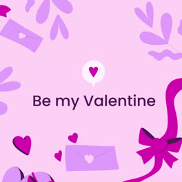 Motion-Graphic-of-Flat-valentines-day-celebration-background