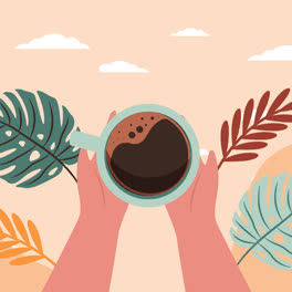 Motion-Graphic-of-Flat-illustration-for-international-coffee-day-celebration