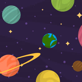 Motion-Graphic-of-Background-of-colorful-planets-and-stars