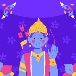 Motion-Graphic-of-Flat-ram-navami-greeting-card-template