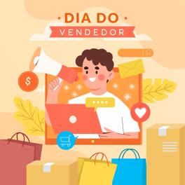 Gráfico-En-Movimiento-De-Ilustración-Plana-Para-Dia-Do-Vendedor