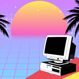 Motion-Graphic-of-Vintage-vaporwave-background