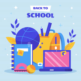 Motion-Graphic-of-Flat-illustration-for-back-to-school-season