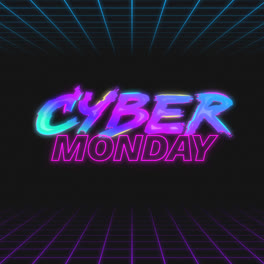 Bewegungsgrafik-Des-Neon-Schriftzugs-„Cyber-Monday“-Mit-Farbverlauf