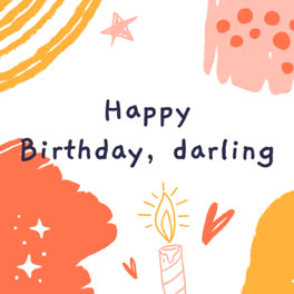 Motion-Graphic-of-Abstract-painted-child-like-birthday-card