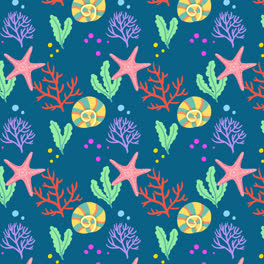 Motion-Graphic-of-Hand-drawn-coral-pattern