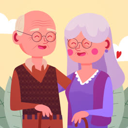 Motion-Graphic-of-Flat-design-grandparents-holding-each-other