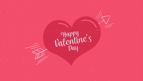 Motion-Graphic-of-Gradient-pink-shades-heart-for-valentine's-day-background