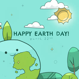 Motion-Graphic-of-Hand-drawn-background-for-earth-day-celebration