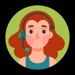 Motion-Graphic-of-Different-call-center-avatars-in-flat-design