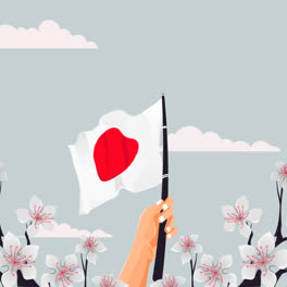 Handgezeichnete-Bewegungsgrafik-Zum-Gründungstag-Japans