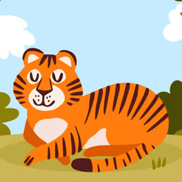 Motion-Graphic-of-Flat-background-for-international-tiger-day-awareness