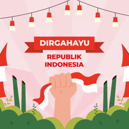 Gráfico-En-Movimiento-De-Fondo-Plano-Para-La-Celebración-Del-Día-De-La-Independencia-De-Indonesia