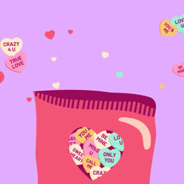 Motion-Graphic-of-Hand-drawn-flat-design-conversation-hearts-illustration