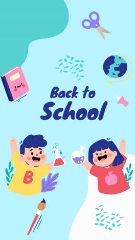 Motion-Graphic-of-Flat-background-for-back-to-school-season