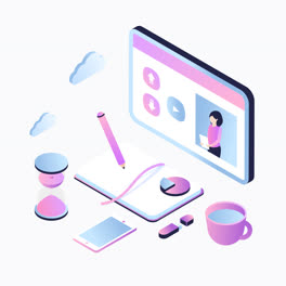 Motion-Graphic-of-Isometric-online-education-concept