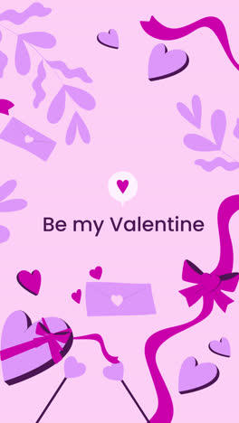 Motion-Graphic-of-Flat-valentines-day-celebration-background