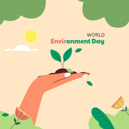 Motion-Graphic-of-Flat-background-for-world-environment-day-celebration