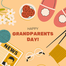 Motion-Graphic-of-Flat-grandparents-day-background-with-knitting-needles-and-slippers