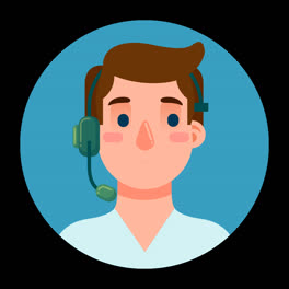 Motion-Graphic-of-Different-call-center-avatars-in-flat-design