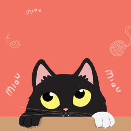 Motion-Graphic-of-Flat-international-cat-day-instagram-stories-collection