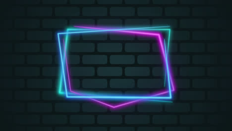 Bewegungsgrafik-Der-Neon-Frame-Vorlage