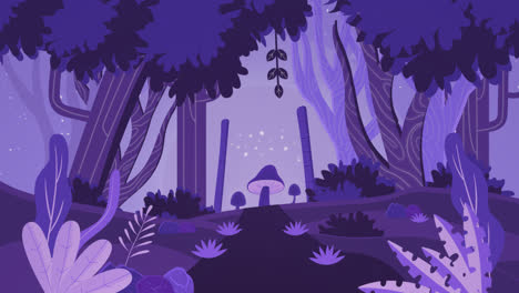 Motion-Graphic-of-Hand-drawn-flat-design-enchanted-forest-illustration