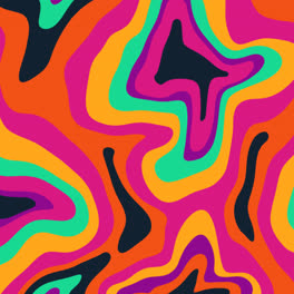 Motion-Graphic-of-Hand-drawn-flat-groovy-psychedelic-pattern