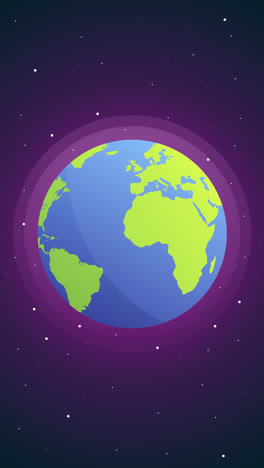 Motion-Graphic-of-Lovely-planet-earth-with-flat-design