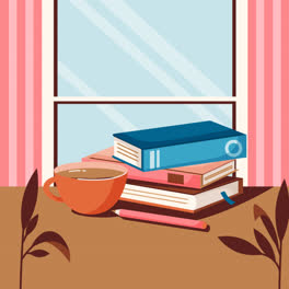 Motion-Graphic-of-Flat-background-for-world-book-day-celebration