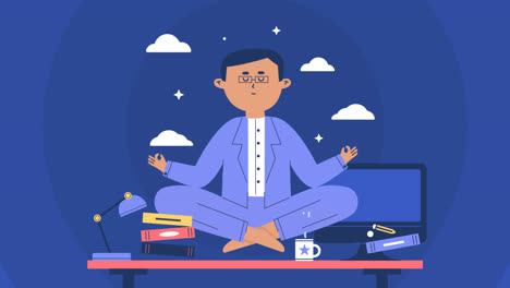Motion-Graphic-of-Flat-business-man-meditating