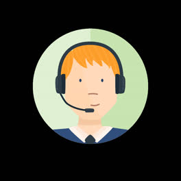 Motion-Graphic-of-Collection-of-call-center-avatars-in-flat-style