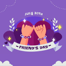 Motion-Graphic-of-Flat-background-for-international-friendship-day-celebration