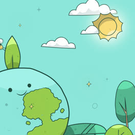 Motion-Graphic-of-Hand-drawn-background-for-earth-day-celebration