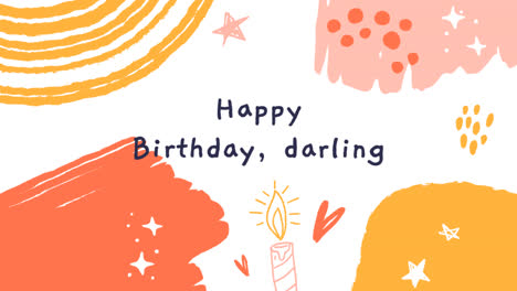 Motion-Graphic-of-Abstract-painted-child-like-birthday-card