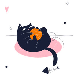 Motion-Graphic-of-Flat-international-cat-day-instagram-stories-collection