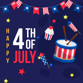 Motion-Graphic-of-Flat-background-for-american-4th-of-july-celebration