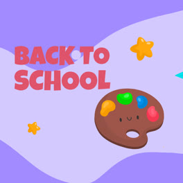 Motion-Graphic-of-Flat-back-to-school-background-with-supplies