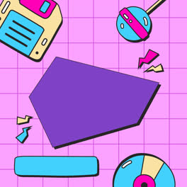 Motion-Graphic-of-Flat-90s-party-instagram-posts-collection