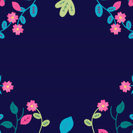 Motion-Graphic-of-Colorful-floral-background-in-flat-style