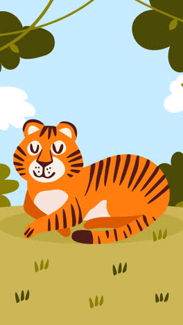 Motion-Graphic-of-Flat-background-for-international-tiger-day-awareness