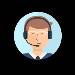 Motion-Graphic-of-Collection-of-call-center-avatars-in-flat-style