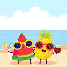 Motion-Graphic-of-Cartoon-hello-summer-illustration