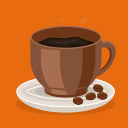 Motion-Graphic-of-White-and-orange-coffee-cup-collection