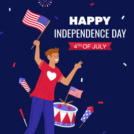 Gráfico-En-Movimiento-De-Fondo-Plano-Para-La-Celebración-Americana-Del-4-De-Julio