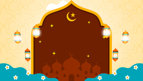 Motion-Graphic-of-Flat-background-for-islamic-new-year-celebration